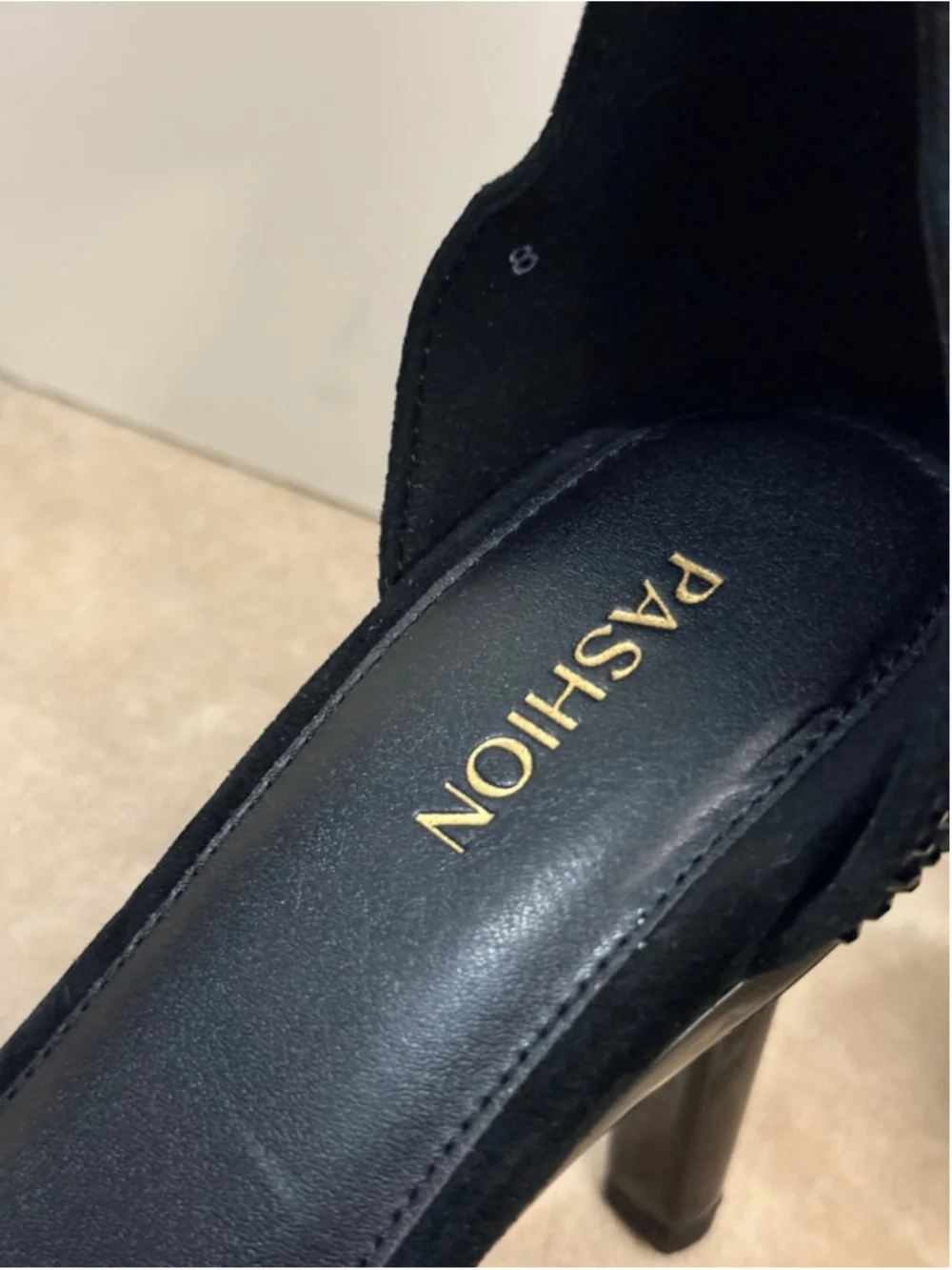 Pashion Footwear Convertible Heels D’Orsay Mixed Coal Rhinestone 4 inch Stiletto